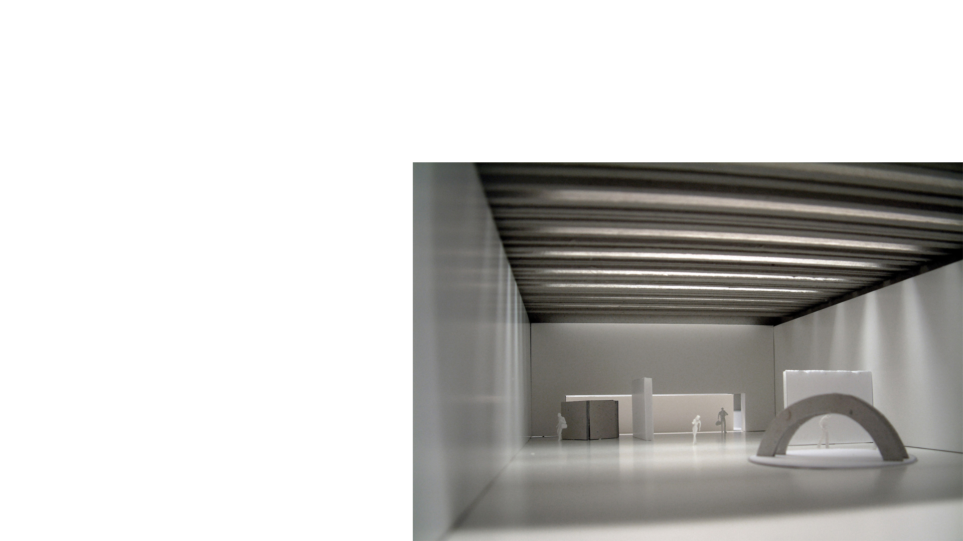 Study model for the temporary exhibition gallery at the proposed Kunstenshus Herning by Keith Williams Architects
