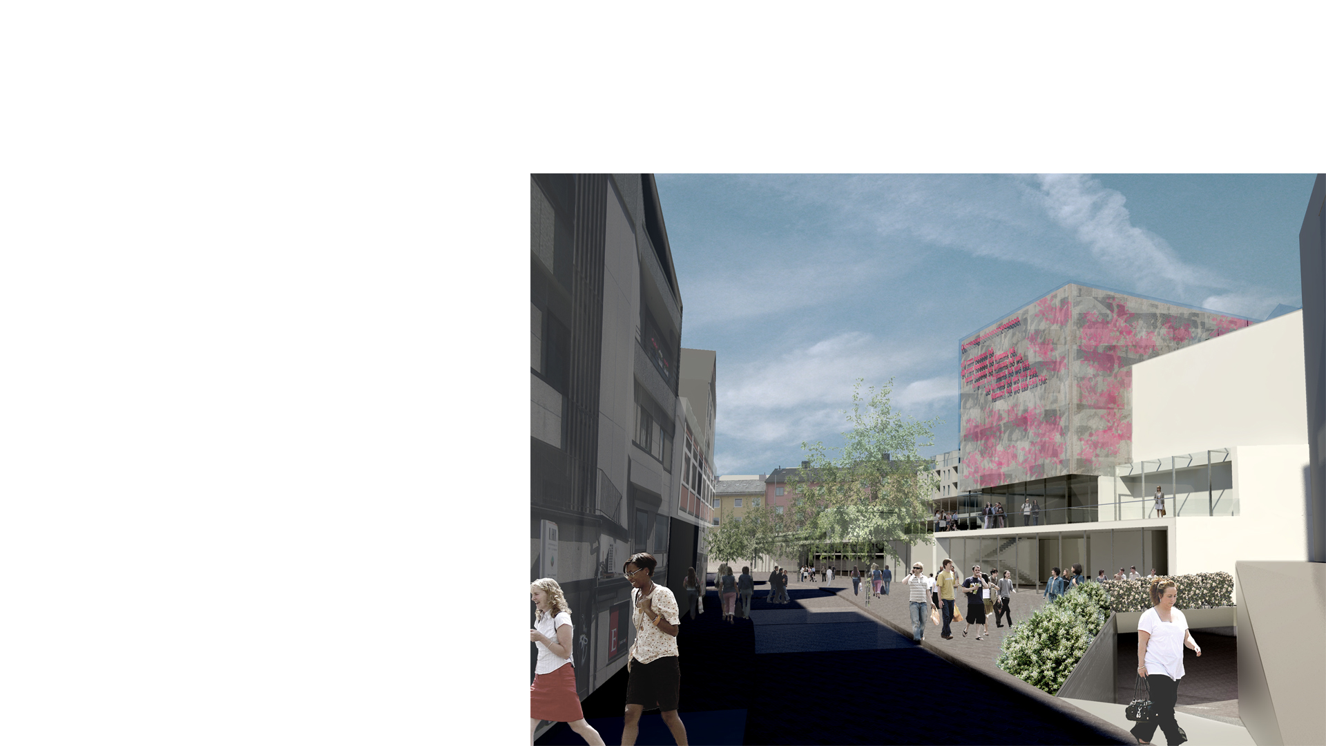 Composite rendering of the new Molde Theatre & Jazzhouse in context