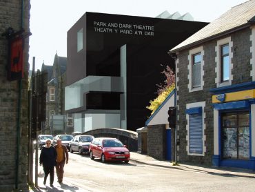 3D rendering of the proposed Parc & Dare Arts Centre Treorchy