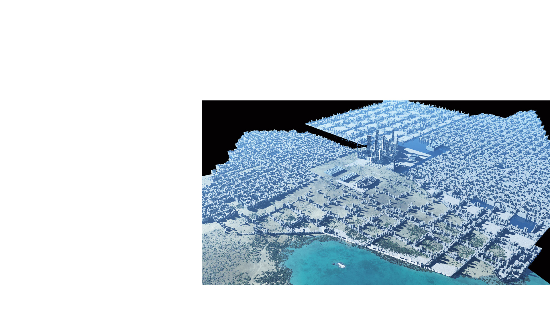 Aerial view of a city sector, Zulfurikarabad Mega City Masterplan Pakistan
