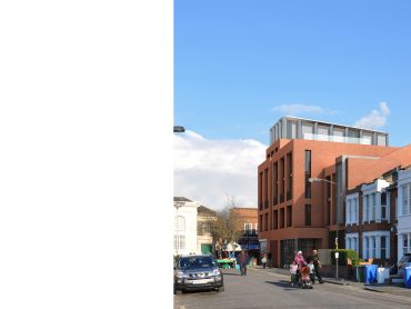 Composite 3D render of 38-44 Rye Lane from Highshore Road