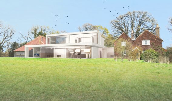 North Farm House, modern house in the Sussex countryside.
