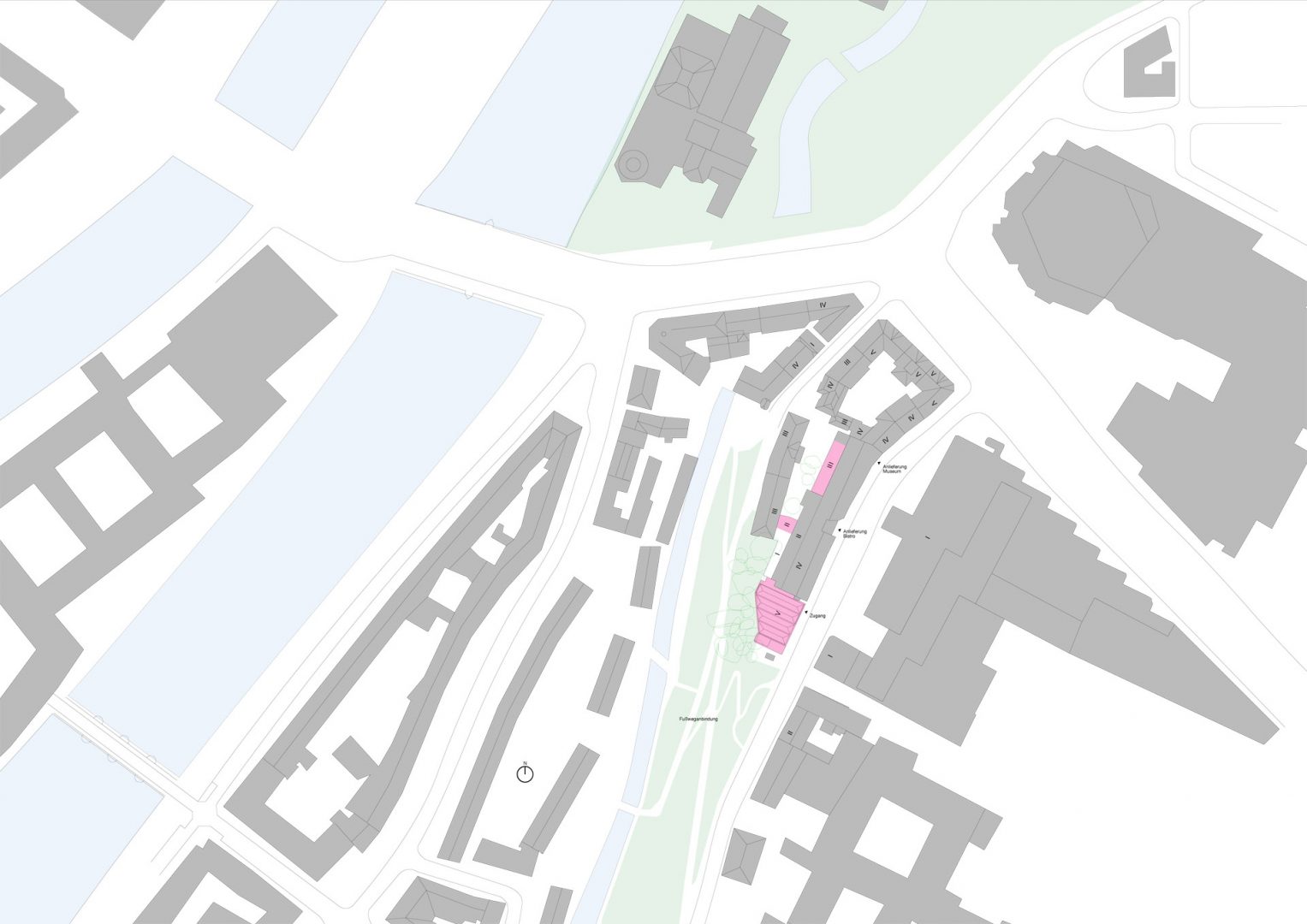 Site location plan of the Sudetendeutsche Museum Munich