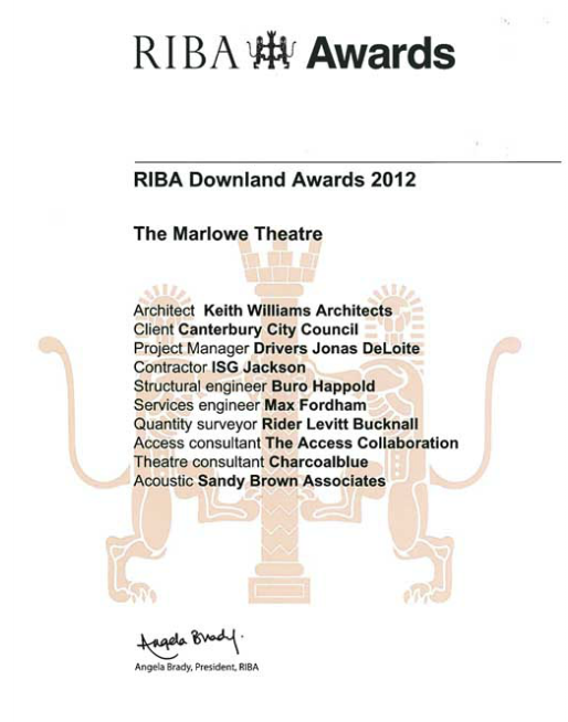 Marlowe Theatre RIBA Award