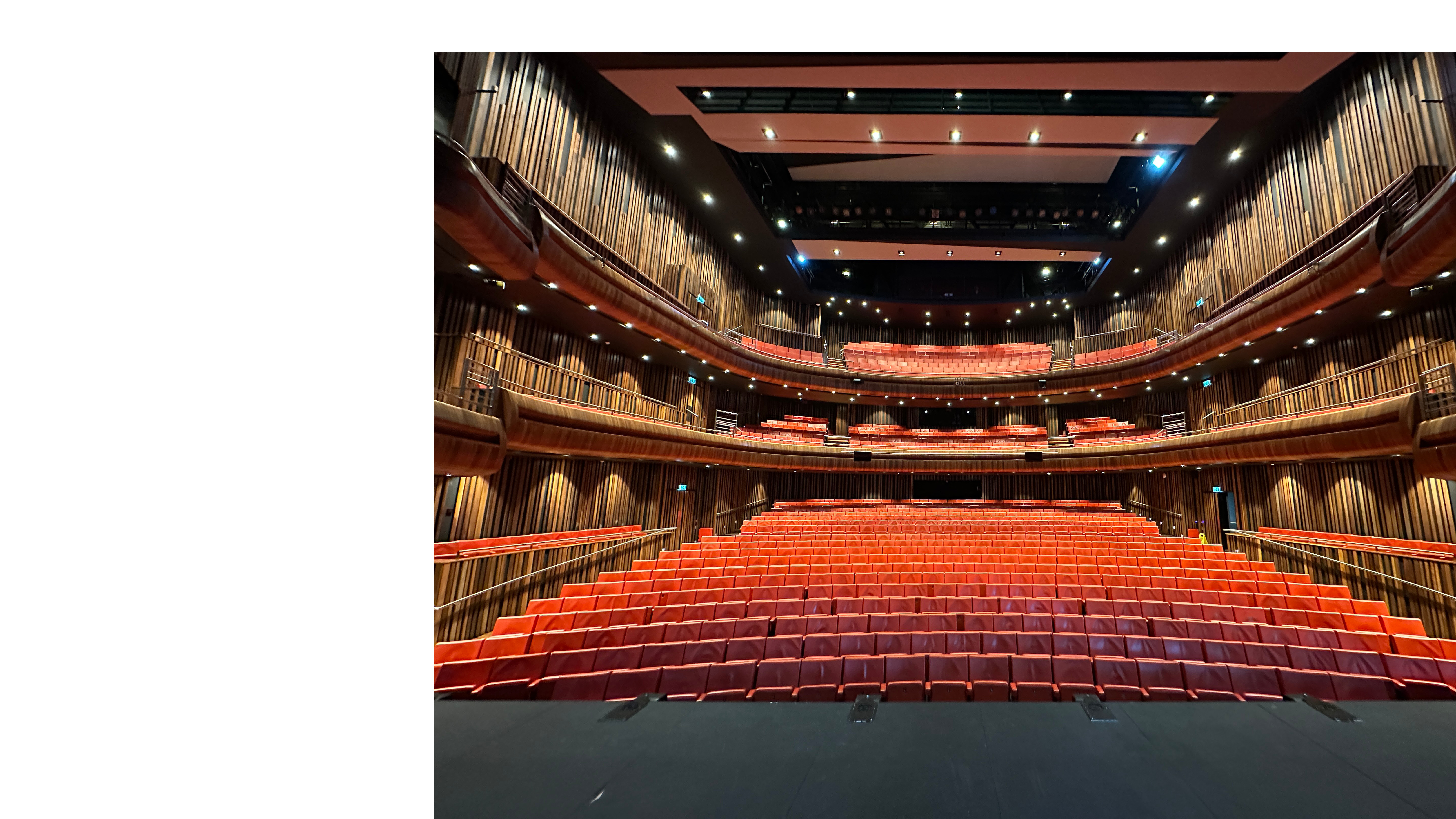 Marlowe Theatre 1200 seat main auditorium from Stage by keith williams architects