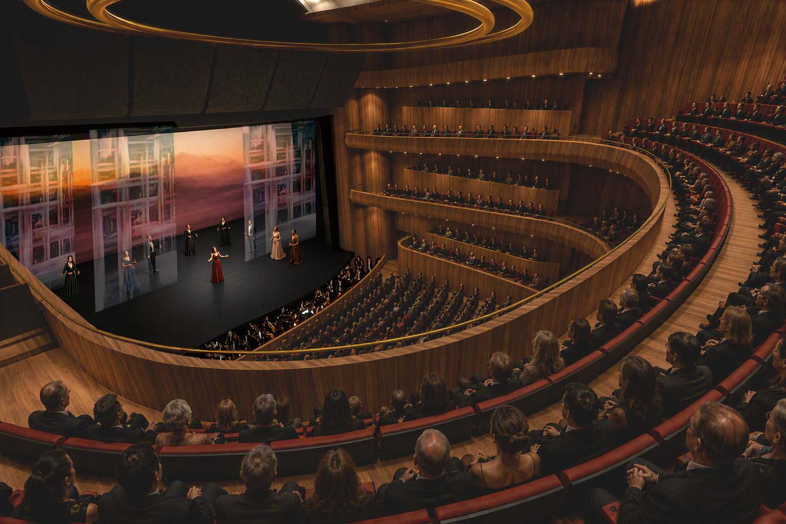 Mid West Opera House 925 seat Auditorium designed by Keith Williams Architects