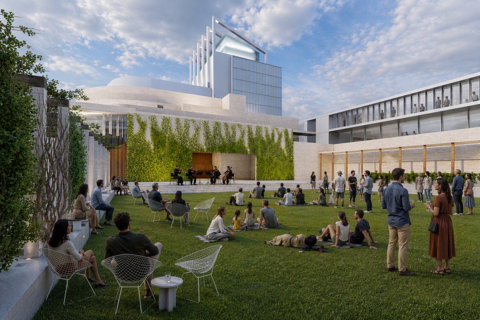 Mid West Opera House Garden Daytime designed by Keith Williams Architects