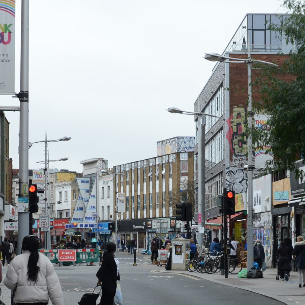 Existing Building at 38-44 Rye Lane from Rye Lane looking south