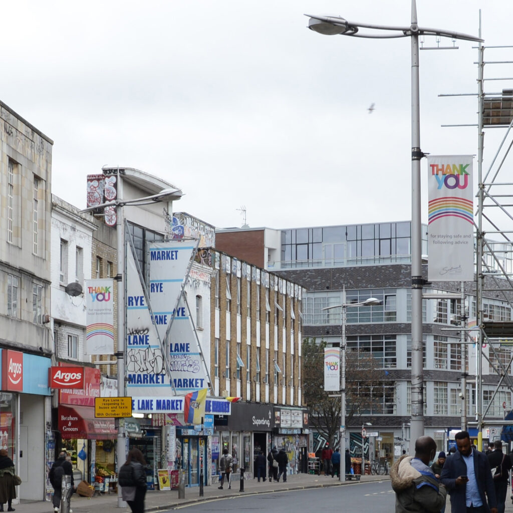 Existing Building at 38-44 Rye Lane from Rye Lane looking north